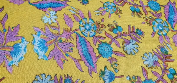 Mustard_Yellow_Floral_Print_Spun_Fabric_Default_Title