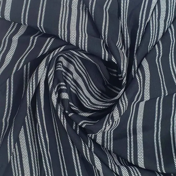 Black_White_Stripe_Semi_Rayon_Fabric_Default_Title