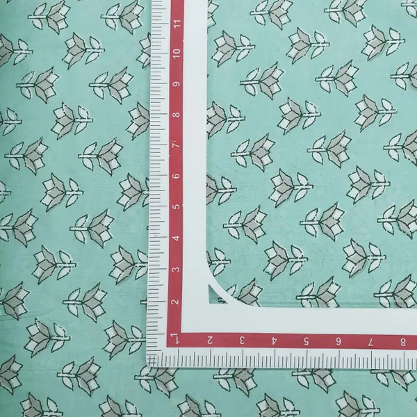 Sea_Green_Handblock_Floral_Print_Cotton_Fabric_Default_Title