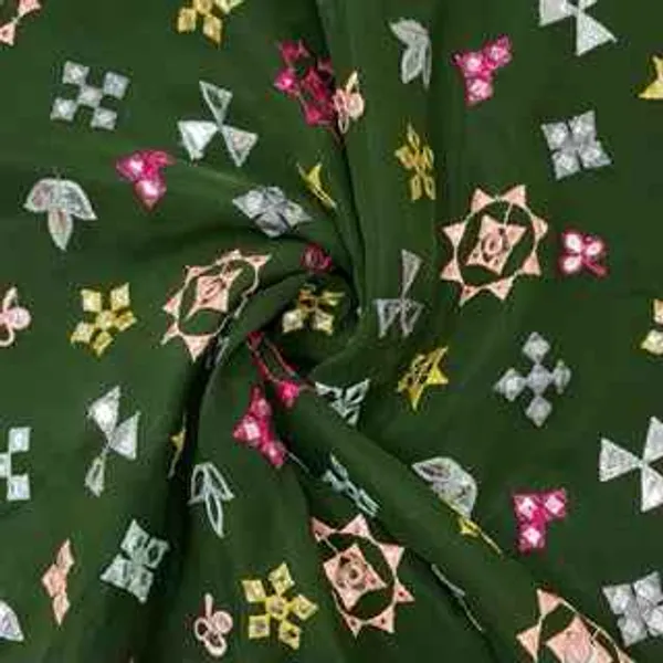 Green_Embroidery_With_Mirror_Sequins_Georgette_Fabric_Default_Title