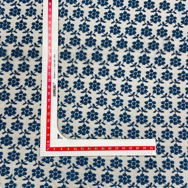 Aegean_Blue_Floral_Print_Crochet_Fabric_Default_Title