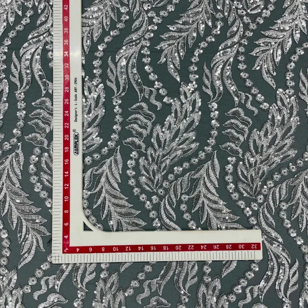 Grey_Sequins_Embroidery_Net_Fabric_Default_Title