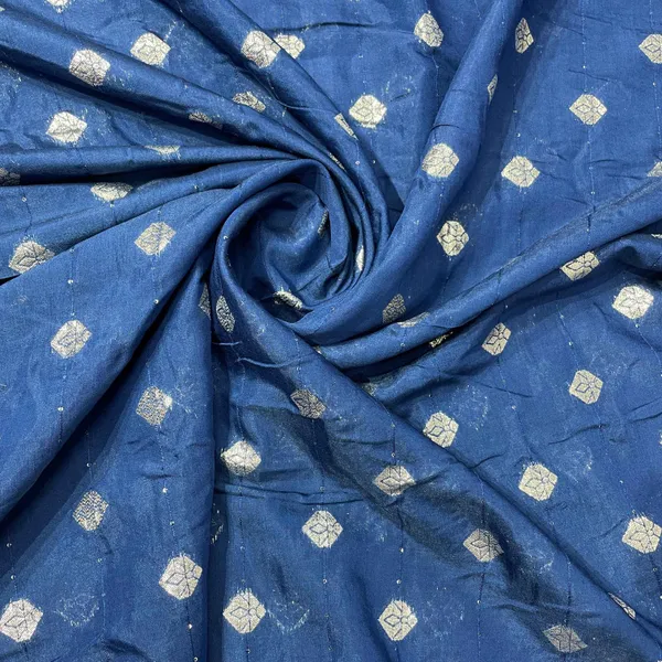 Navy_Blue_Zari_Embroidery_Sequins_Chanderi_Fabric_Default_Title
