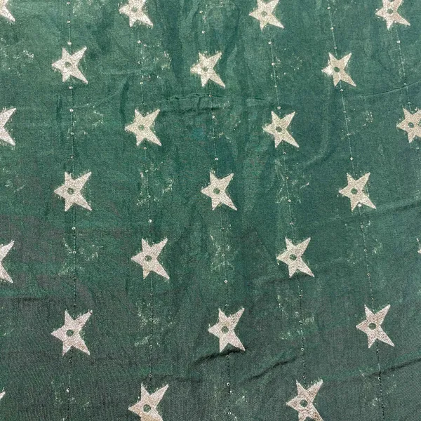 Dark_Green_Geometrical_Zari_Embroidery_Sequins_Chanderi_Fabric_Default_Title