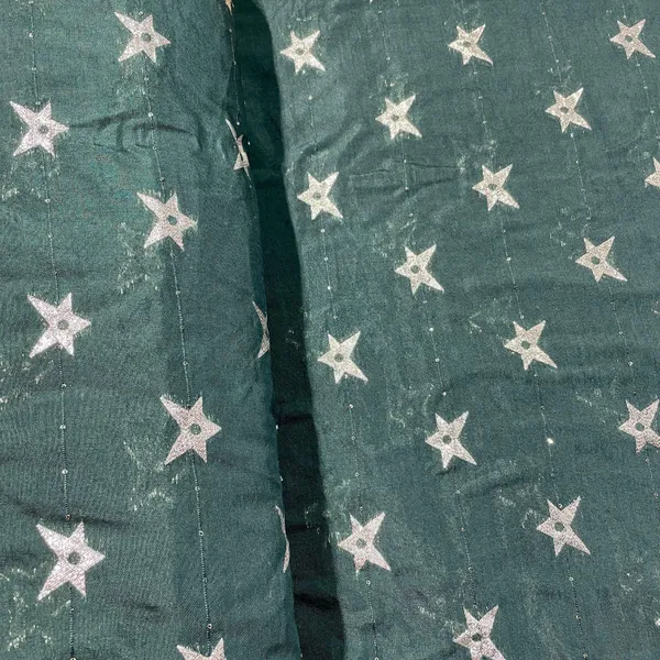 Dark_Green_Geometrical_Zari_Embroidery_Sequins_Chanderi_Fabric_Default_Title