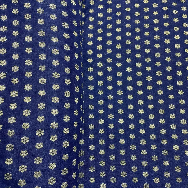 Navy_Blue_Floral_Chanderi_Fabric_Default_Title