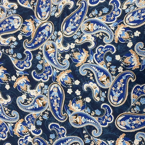 Navy_Blue_With_Blue_Paisley_Print_Rayon_Fabric_Default_Title