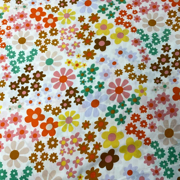 White_With_Multicolor_Floral_Print_Rayon_Fabric_Default_Title