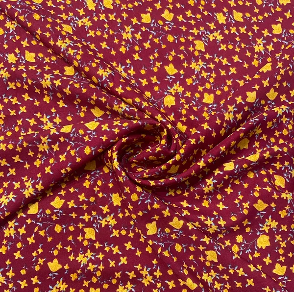 Red_With_Yellow_Floral_Crepe_Fabric_Default_Title