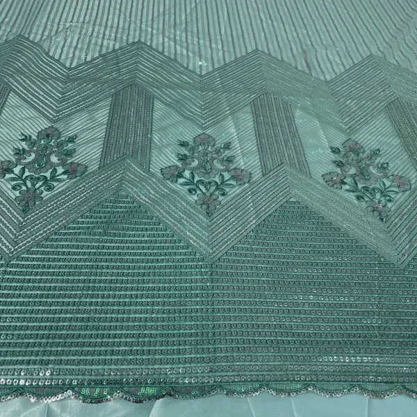 Green_Sequins_Embroidery_Net_Fabric_Default_Title