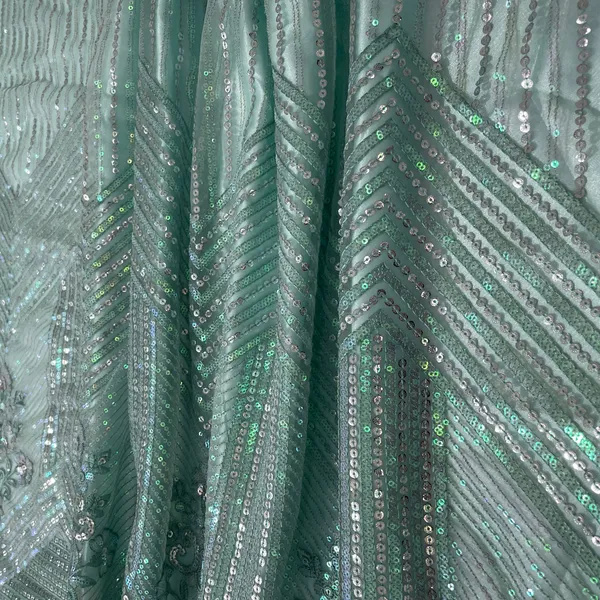 Green_Sequins_Embroidery_Net_Fabric_Default_Title