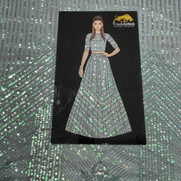 Green_Sequins_Embroidery_Net_Fabric_Default_Title