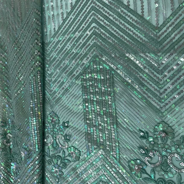 Green_Sequins_Embroidery_Net_Fabric_Default_Title