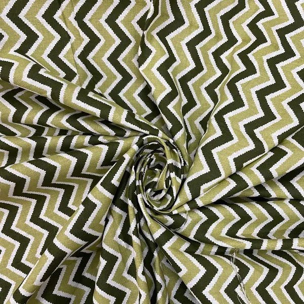 Olive_Green_Chevron_Print_Poplin_Cotton_Fabric_Default_Title