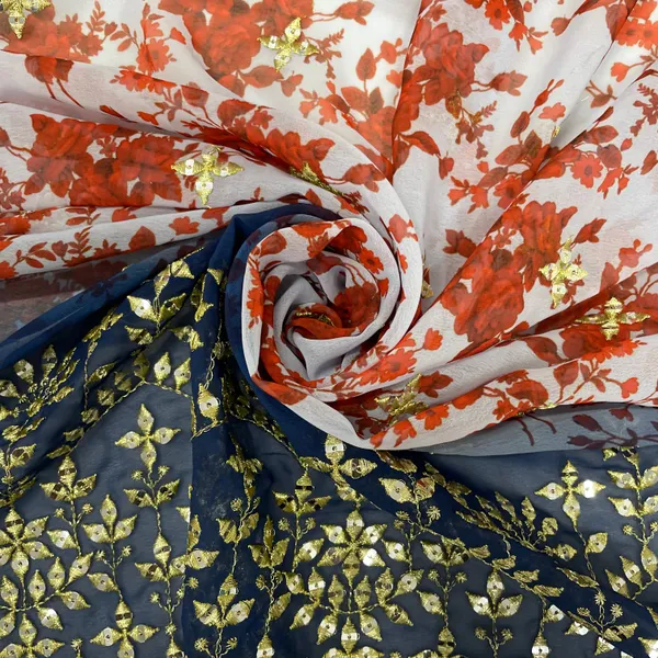 Cream_With_Brown_Ombre_Red_Floral_Embroidery_Georgette_Fabric_Default_Title