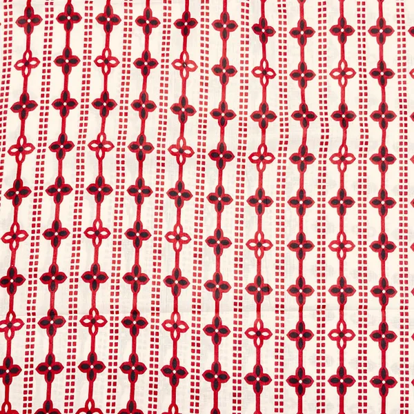 White_Red_Geometrical_Print_Cotton_Fabric_Default_Title