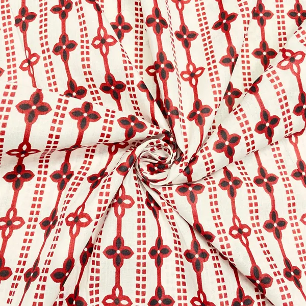 White_Red_Geometrical_Print_Cotton_Fabric_Default_Title