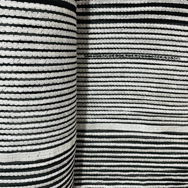 Black_Silver_Foil_Stripe_Thread_Embroidery_Georgette_Fabric_Default_Title