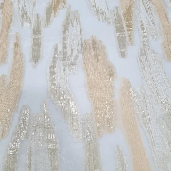 Peach_Pink_With_Gold_Foil_Organza_Jacquard_Fabric_Default_Title