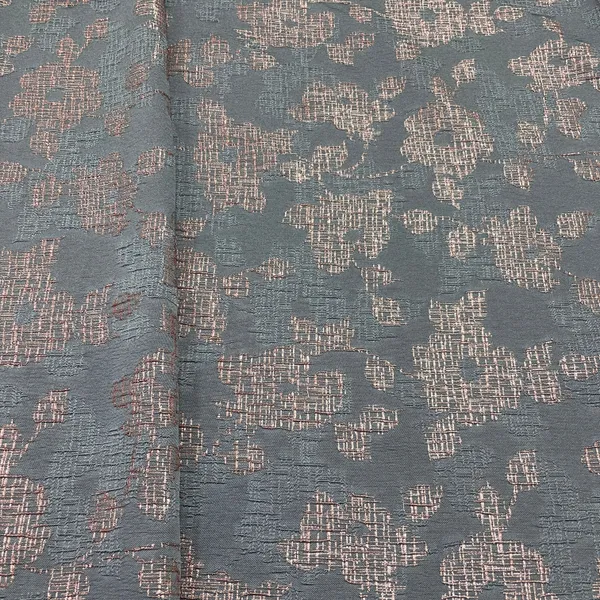 Exclusive_Cadet_Blue_Floral_Brocade_Jacquard_Fabric_Default_Title