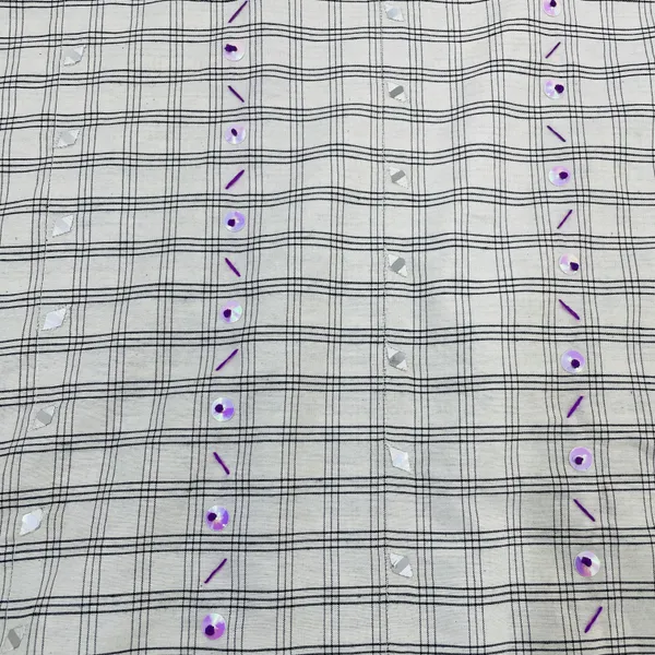 Exclusive_White_Black_Check_With_Mirror_Sequins_Embroidery_Cotton_Fabric_Default_Title