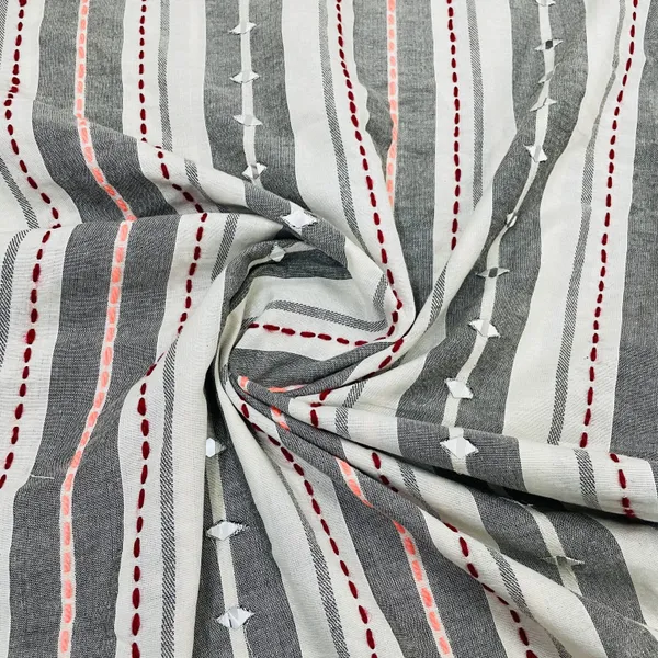 Premium_Mutlicolor_Stripe_Dobby_With_Mirror_Embroidery_Cotton_Fabric_Default_Title