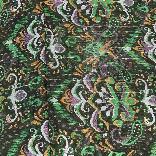 Premium_Green_Black_Ikkat_Print_Chiffon_Fabric_Default_Title