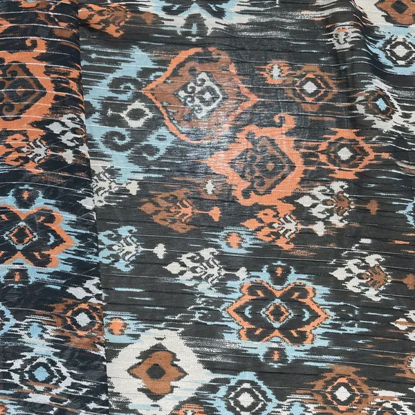 Premium_Orangee_Black_Ikkat_Print_Chiffon_Fabric_Default_Title