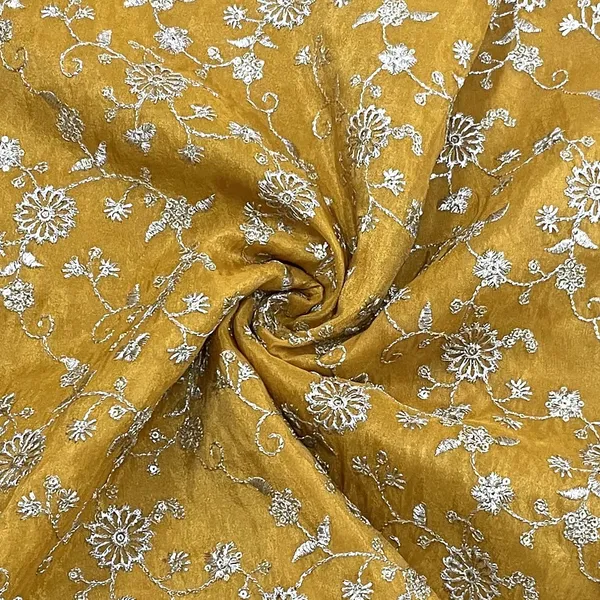 Mustard_Yellow_Floral_Zari_Embroidery_Tissue_Organza_Fabric_Default_Title