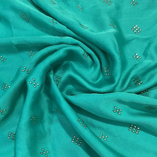 Exclusive_Turquoise_Green_Mukaish_Work_Silk_Fabric_Default_Title