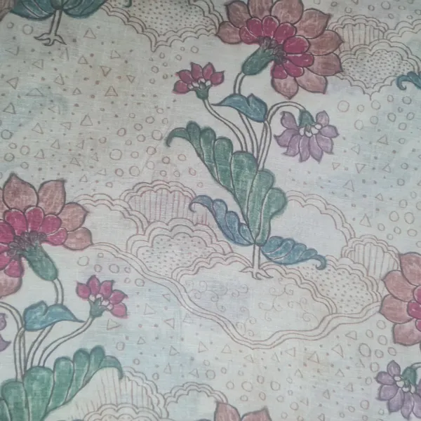 Creame_Floral_Print_Linen_Organza_Fabric_Default_Title