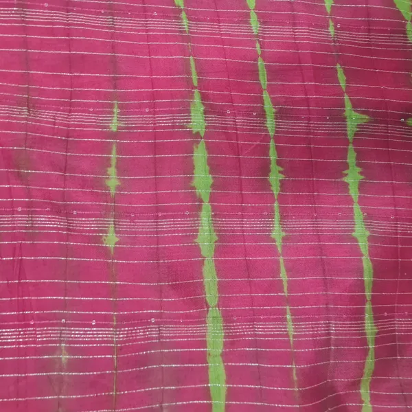 Red_Dark_Green_Shibhori_With_Lurex_Silk_Fabric_Default_Title