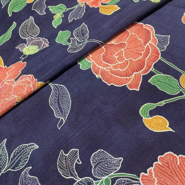 Navy_Blue_Floral_Print_Tusser_Silk_Fabric_20351_Default_Title