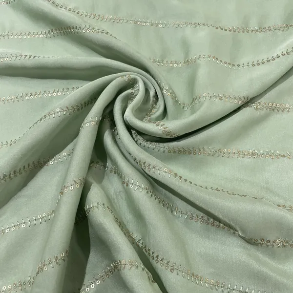 Mint_Green_Stripes_Embroidery_Bemberg_Silk_Fabric_Default_Title