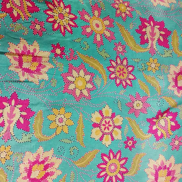 Green_Madhubani_Print_Gaji_Silk_Fabric_Default_Title