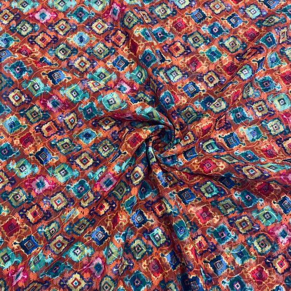 Orange_Handblock_Print_Georgette_Fabric_7547_Default_Title