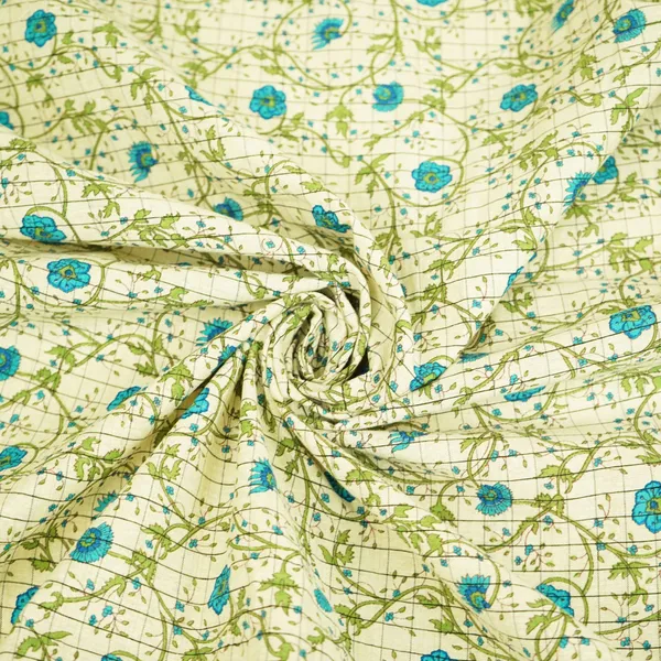 Off_White_Sky_Blue_Floral_Print_Cotton_Jacquard_Fabric_Scf_23854_Default_Title