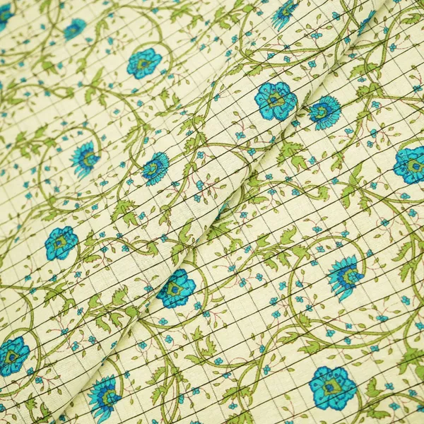Off_White_Sky_Blue_Floral_Print_Cotton_Jacquard_Fabric_Scf_23854_Default_Title