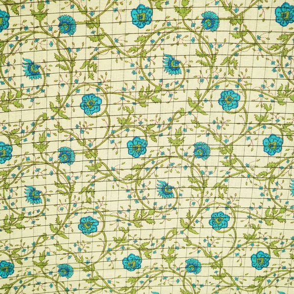 Off_White_Sky_Blue_Floral_Print_Cotton_Jacquard_Fabric_Scf_23854_Default_Title
