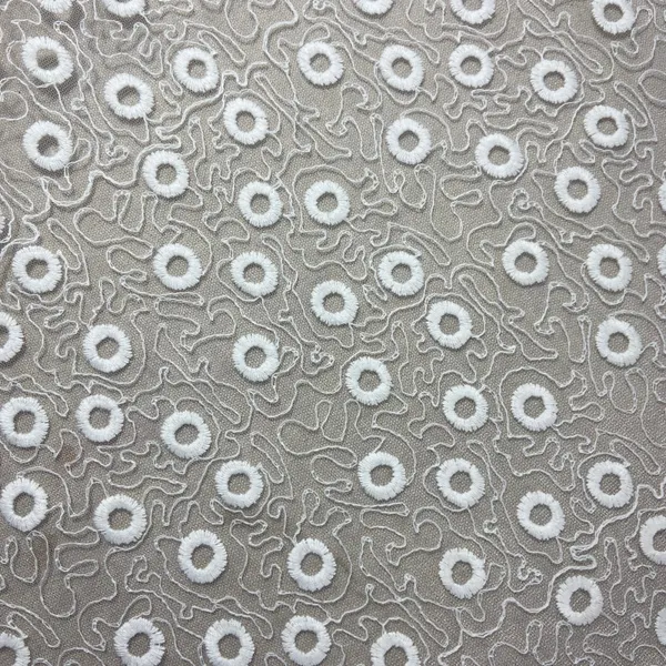 White_Thread_Embroidery_Net_Fabric_Default_Title