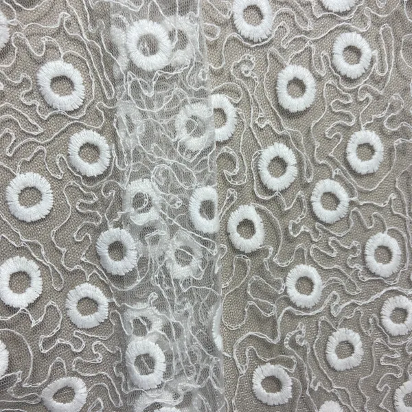 White_Thread_Embroidery_Net_Fabric_Default_Title