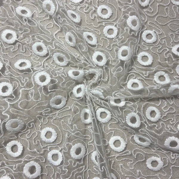 White_Thread_Embroidery_Net_Fabric_Default_Title