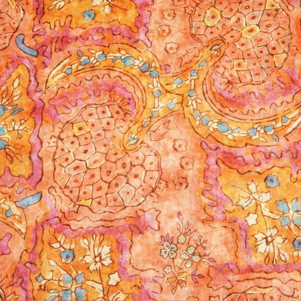 Orange_Multicolor_Floral_Print_Cotton_Mulmul_Fabric_Gt_25439_Default_Title