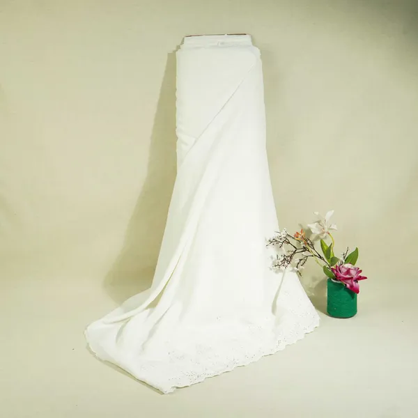 White_Dyeable_Schiffli_On_Border_Cotton_Fabric_Af_25504_Default_Title