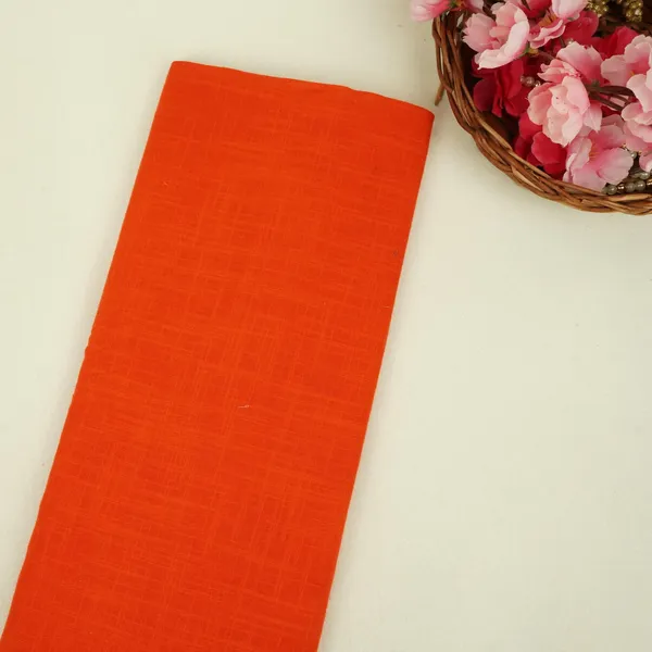 Orange_Solid_Fabric_Cotton_Linen_Slub_Sh_17235_Default_Title