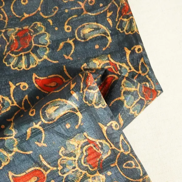Blue_Multicolor_Floral_Print_Tusser_Silk_Kc_9698_Default_Title