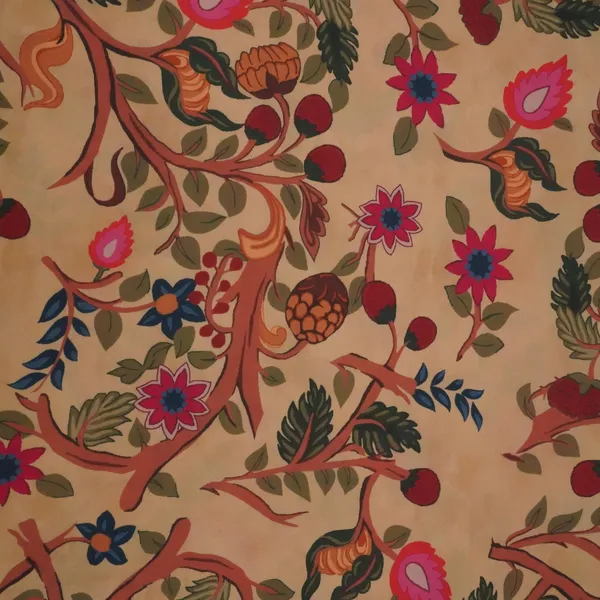 Dark_Cream_Floral_Print_Muslin_Fabric_Mtf_26507_Default_Title