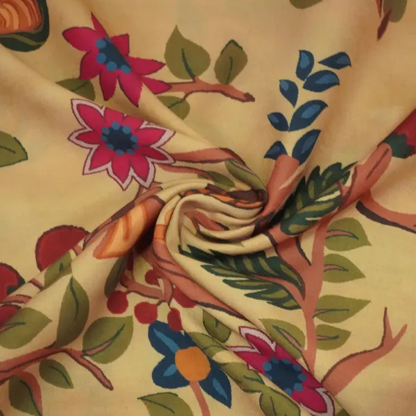 Dark_Cream_Floral_Print_Muslin_Fabric_Mtf_26507_Default_Title