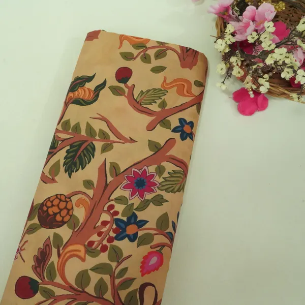 Dark_Cream_Floral_Print_Muslin_Fabric_Mtf_26507_Default_Title