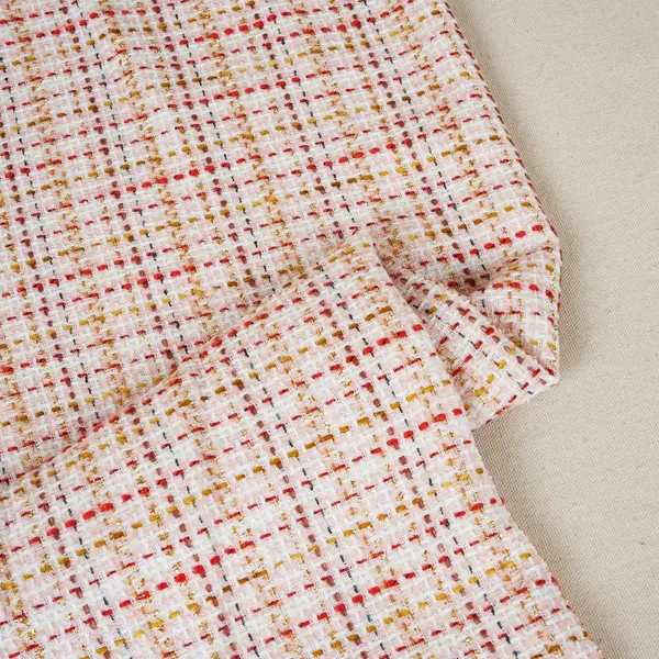 Peach_Red_Check_Lurex_Tweed_Fabric_Ei_27934_Default_Title